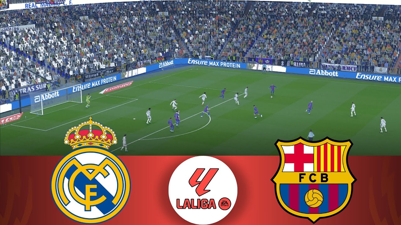 Real Madrid vs Barcelona | La Liga 2025/26 El Clásico Live Watch & eFootball Simulation ⚽