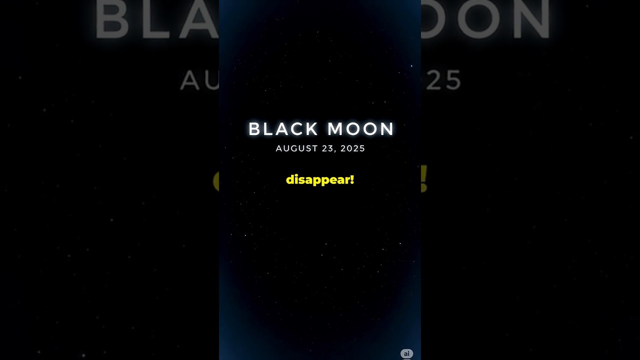Black Moon Vanishes on August 23, 2025 🌑