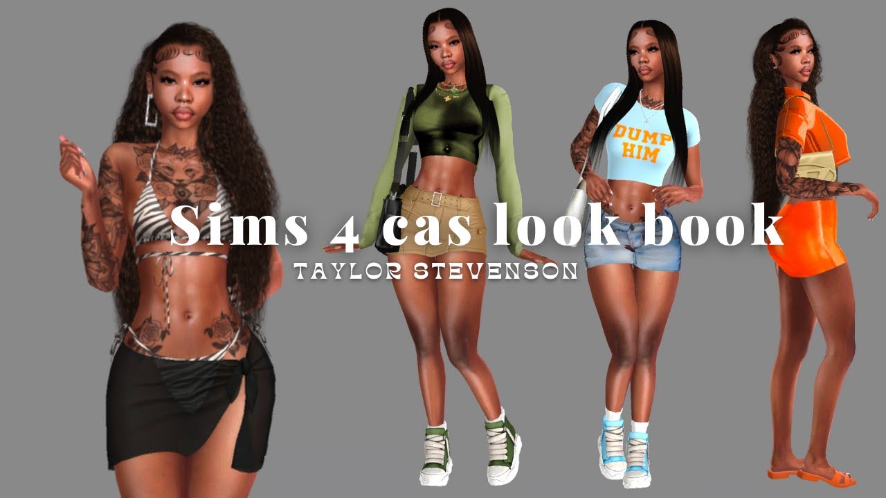 Sims 4 CAS lookbook | Taylor Stevenson + CC LINKS + Download 🤍