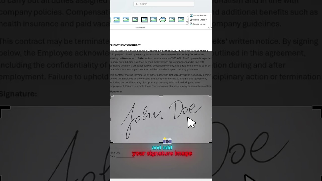 How to Insert a Signature in Word