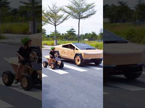 The Father Successfully Built Cybertruck was Thanked by Billionaire Elon Musk #homemade #cybertruck