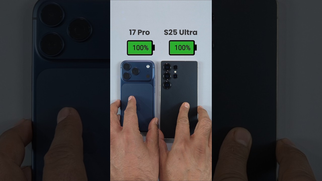 iPhone 17 Pro vs Galaxy S25 Ultra Battery Test 🔋