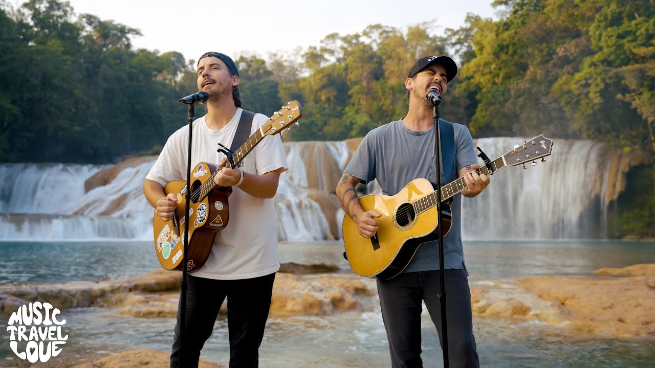 I Swear by Music Travel Love at Agua Azul, Chiapas 🎶