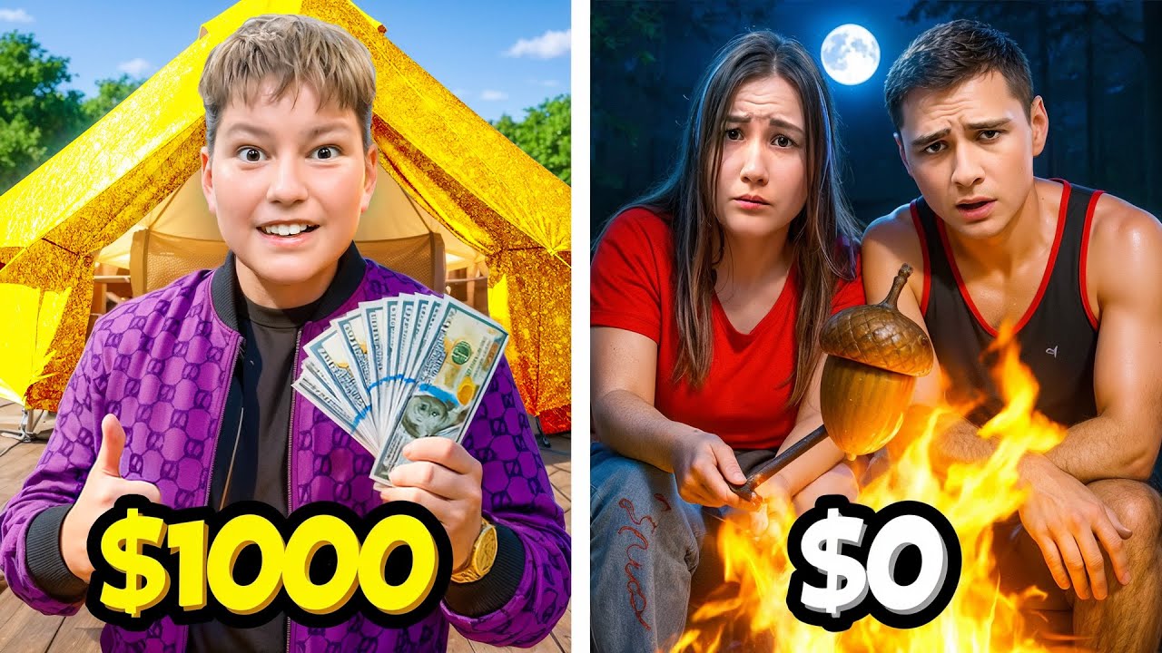 Выживание в платном лагере: 24 часа испытаний! 💪