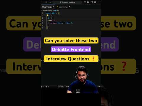 #day64 - Can you solve these #javascript questions asked in #deloitte interview #coding #frontend