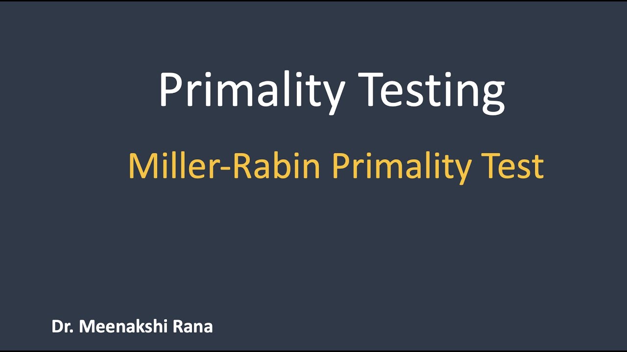 Master Primality Testing with the Miller-Rabin Algorithm 🔍