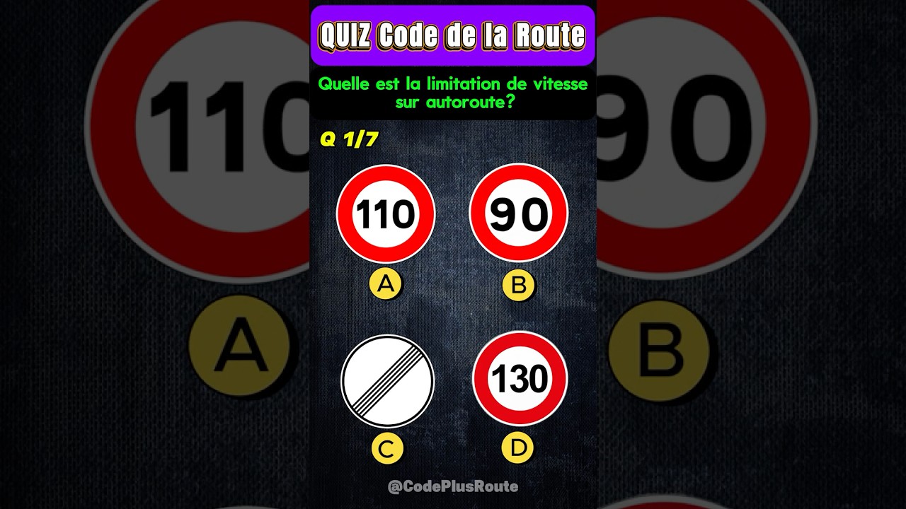 Quiz Code de la Route 🚗 - Teste ton niveau
