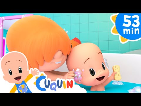 La canción del baño y más canciones infantiles con Cleo y Cuquin | Familia Telerin