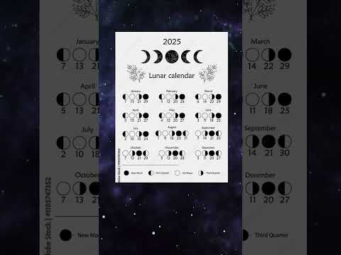 Lunar Calendar 2025 Key Dates 🌕 #lunacalendar2025 #moonphases #astrology2025
