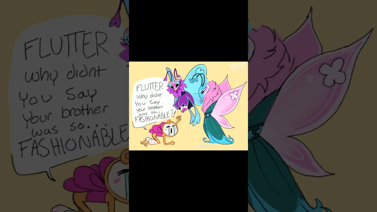 Flutter Surprised Glisten Flyte Is So Fashionable! 🦋 | Dandy's World Comic Dub