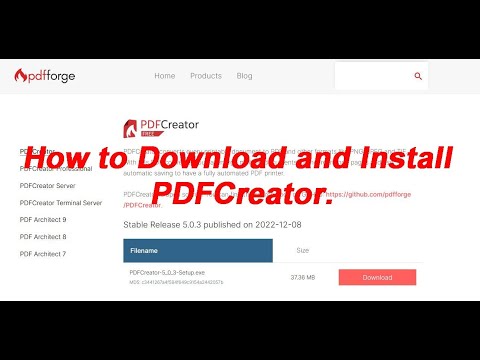 How to Download and Install PDFCreator.