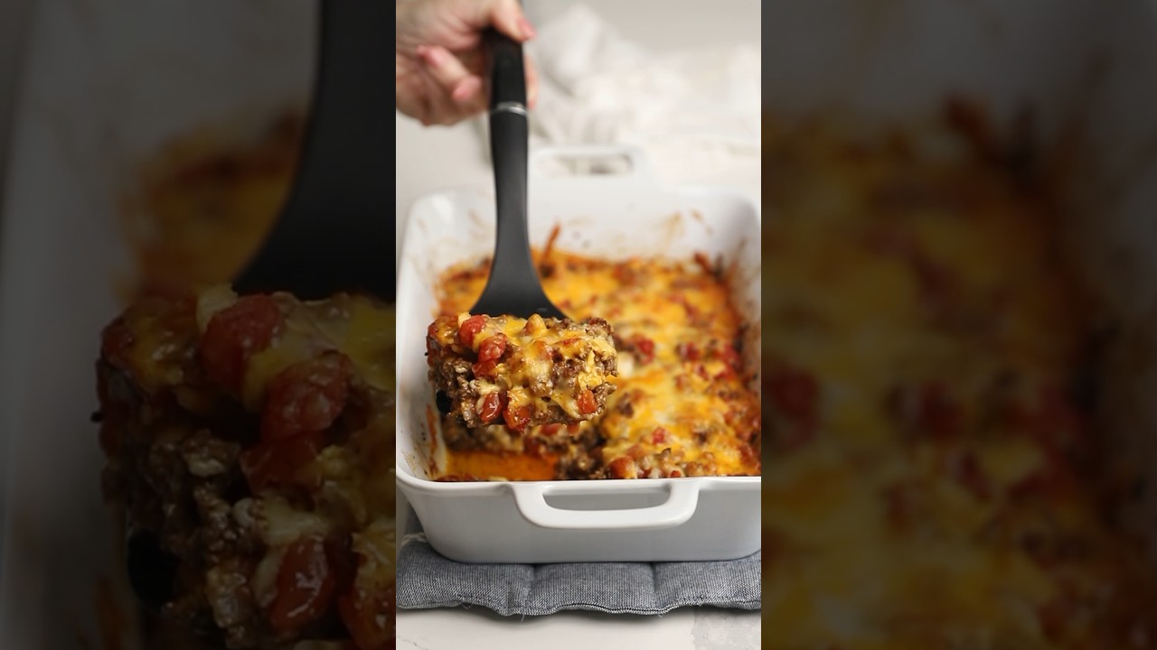 Keto Ground Beef Taco Casserole Recipe ๐ฝ๏ธ