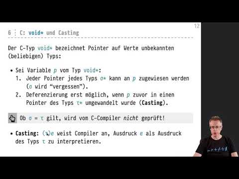 Informatik 2 — Chapter #12 — Video #075 — C: void* und polymorphe Datenstrukturen (hier: Stacks)