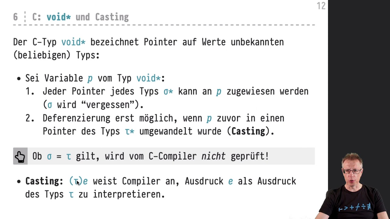 Informatik 2 — Chapter 12 — Video 075: C: void* and Polymorphic Data Structures (Stacks)