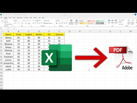Save Excel file as PDF | Excel to PDF Convert | How to Convert Excel file into PDF in MS Excel