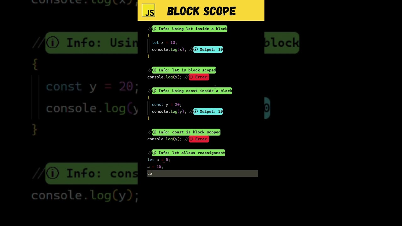 JavaScript Block Scope in 30 Seconds ⏱️