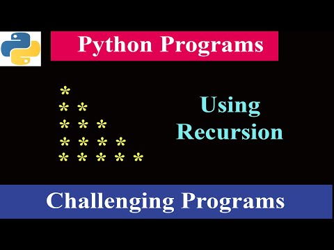 Star Pattern Using Recursion | WithOut Using Loop | Programming Challenge 2 | Python Tricky Programs