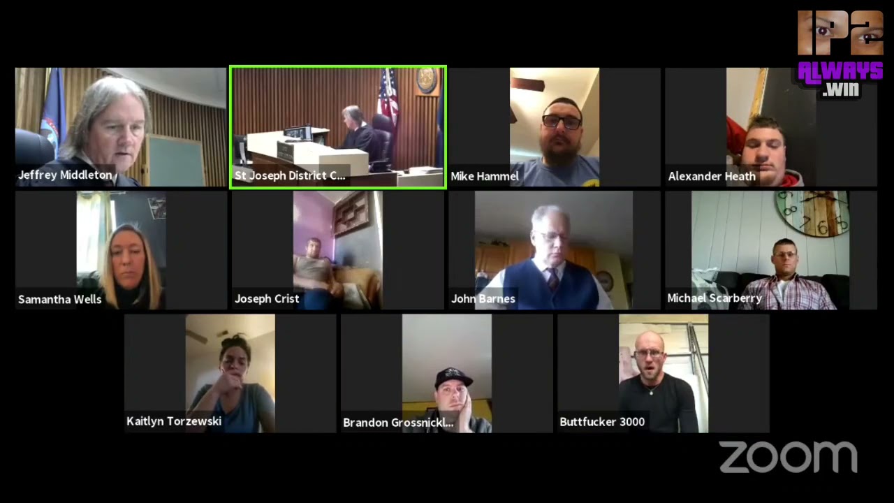 Zoom Court Meeting Disrupted by Inappropriate Username