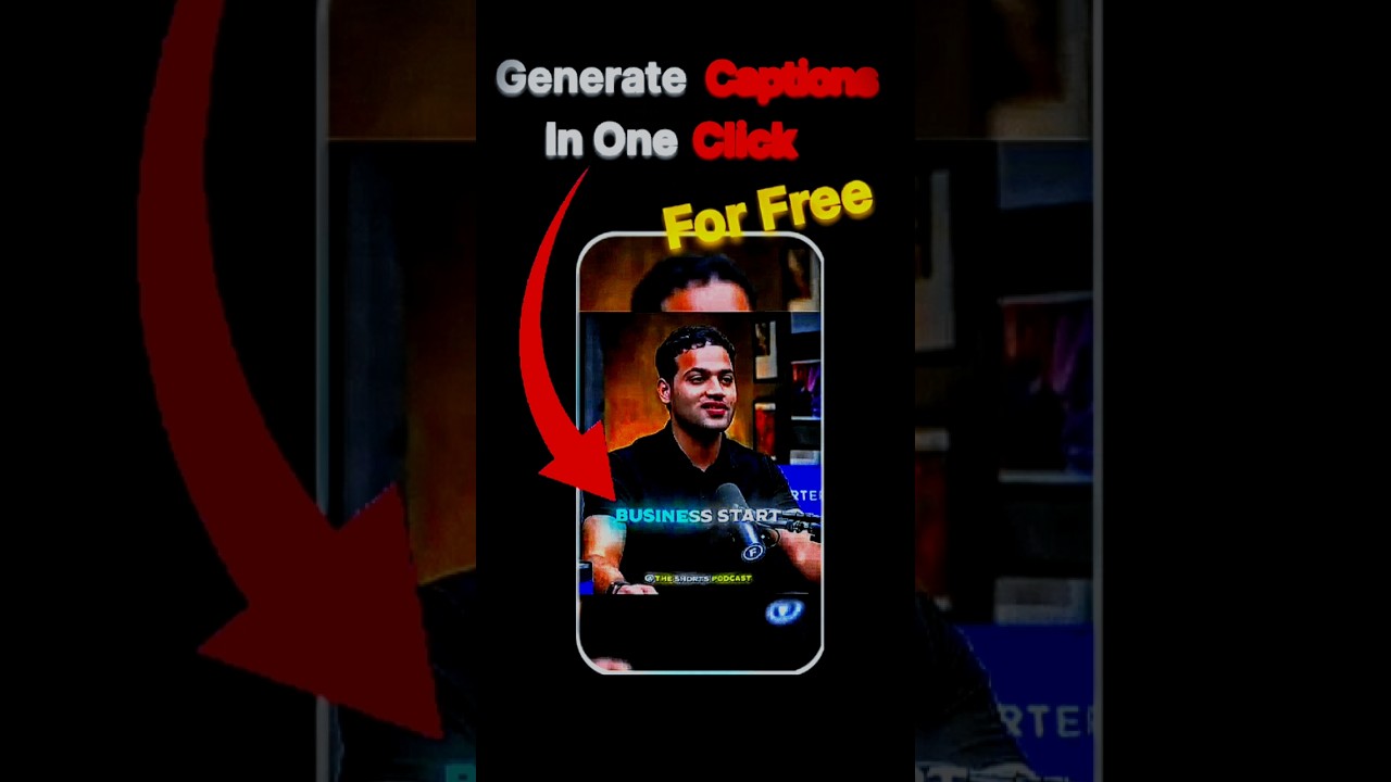 1-Click Subtitle Generator ๐ | Auto Caption App