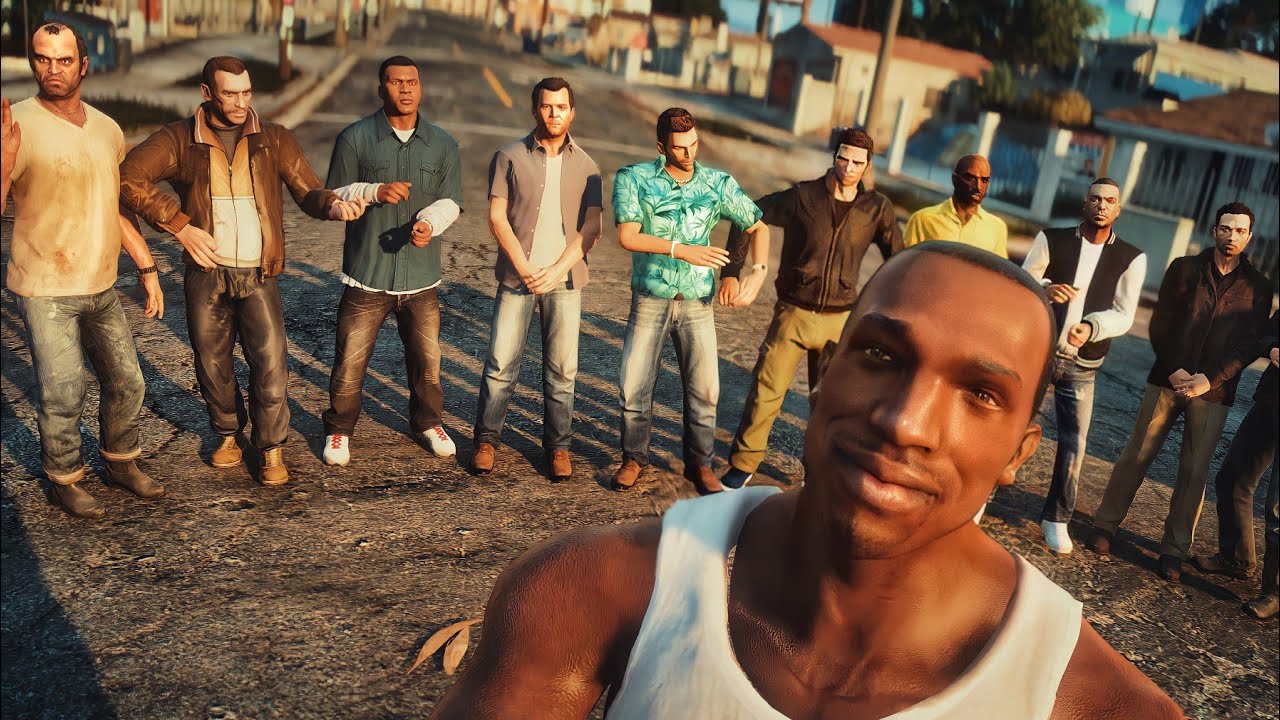 Epic GTA Characters Meetup at Grove Street! ๐