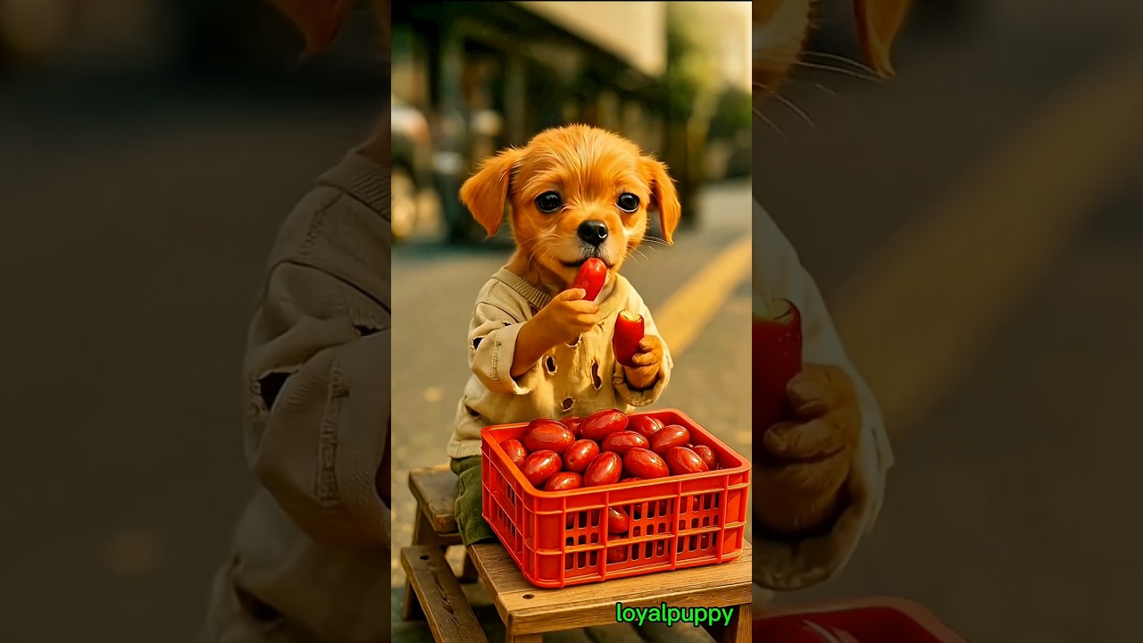 Heartwarming Moment: Poor Puppy Gets Mocked for Not Affording Fruits 🥺