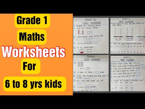 grade 1 Maths Worksheets for 6 to 8 yrs Kids | #grade1 #mathsworksheets
