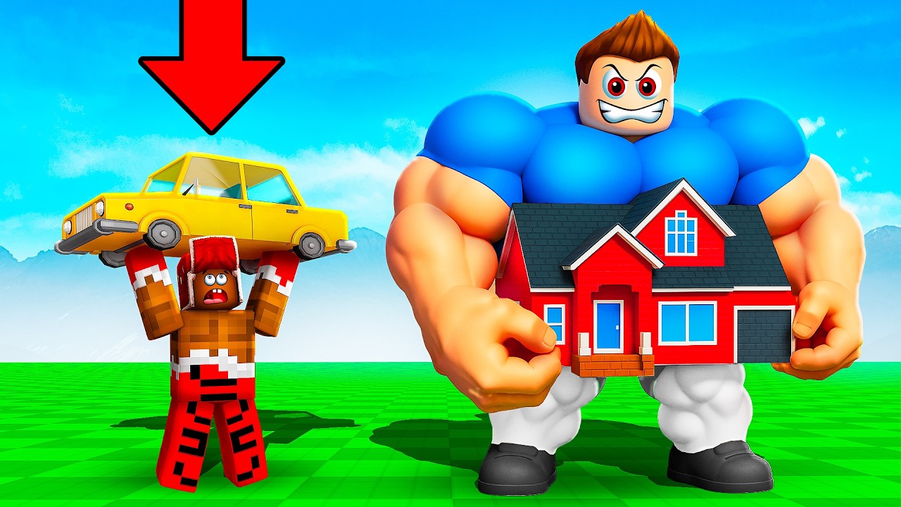 Тянул дом для гиганта: прокачка 0→1000 в Roblox! 🏡