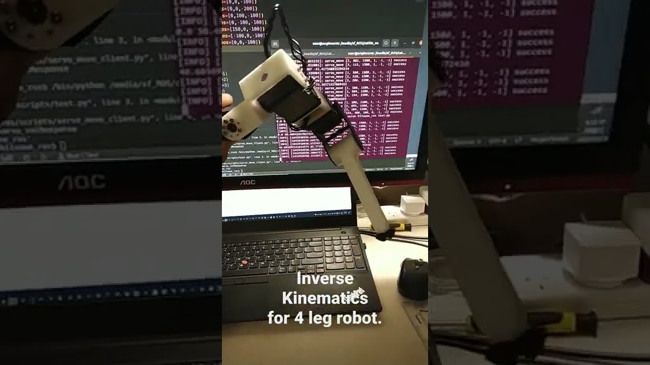 Mastering Robot Leg Control with Python & ROS 🤖 + Inverse Kinematics Example