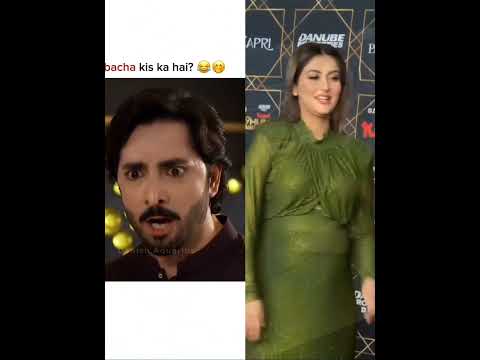 Hiba bukhari reaction her pregnancy news #celebrities #hibabukhari #humstyleawards