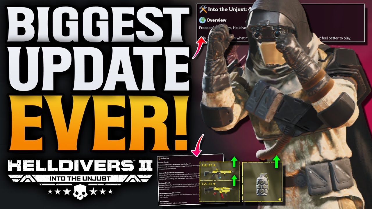 Helldivers 2 Biggest Patch Update EVER! Weapon Buffs! Enemies Nerfed!