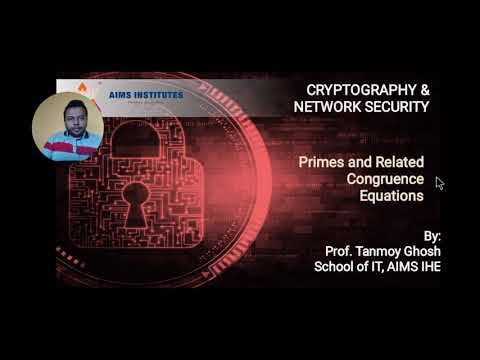 Primes and Related Congruence Equations, Cryptography and Network Security, Chapter 7