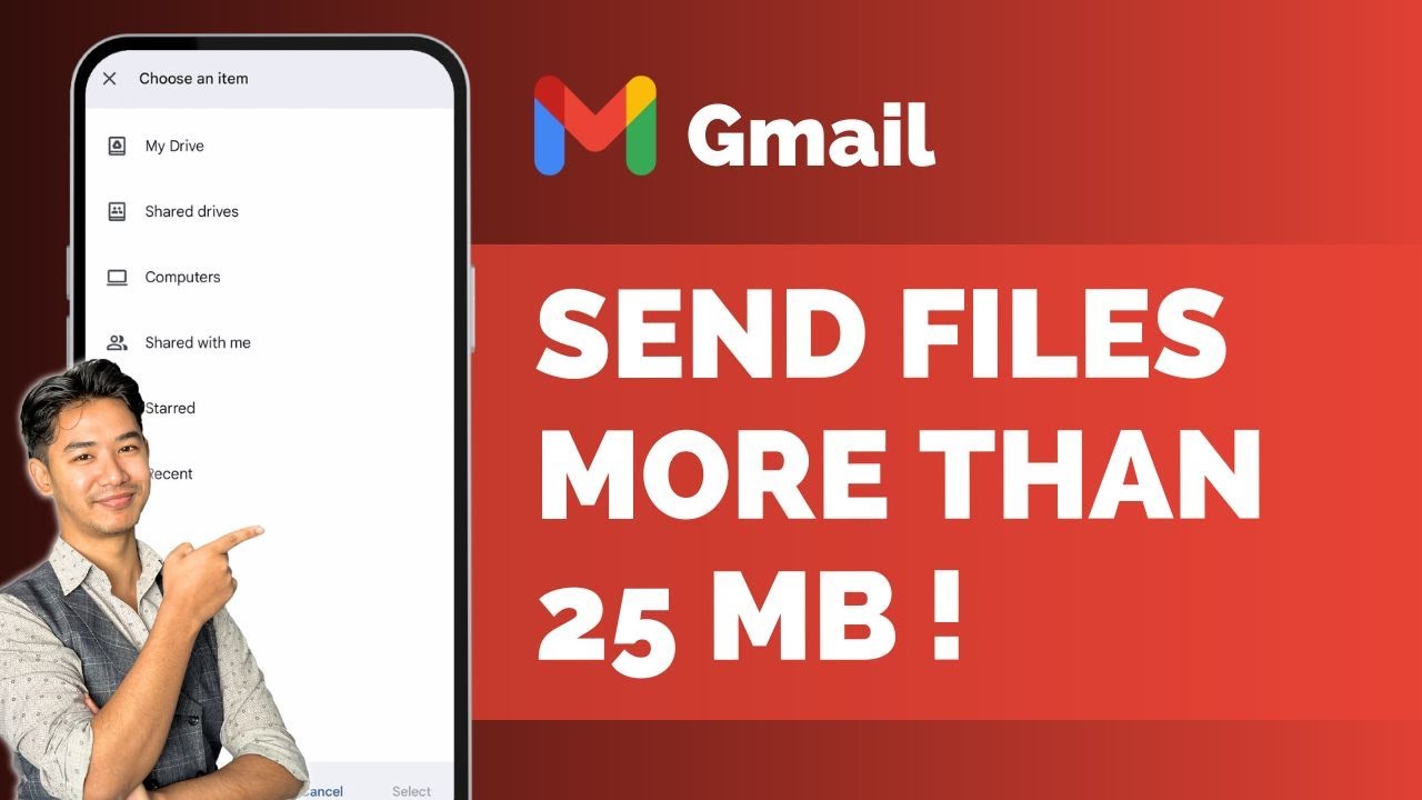 Send Files Over 25MB via Gmail on Android/iOS 📤