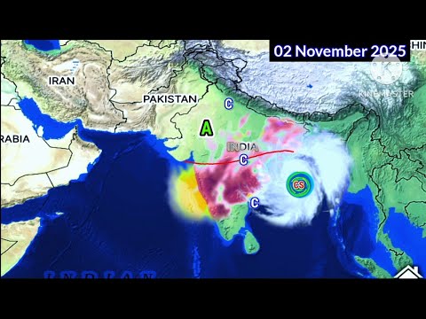 19 October To 12 November 2025/25 Days Weather Forecast System Map South Asia.