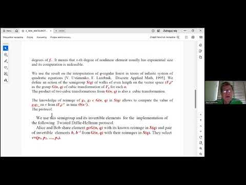 On the expanding graphs of large girth and algorithms of key establishment, V.Ustimenko &T.Chojecki