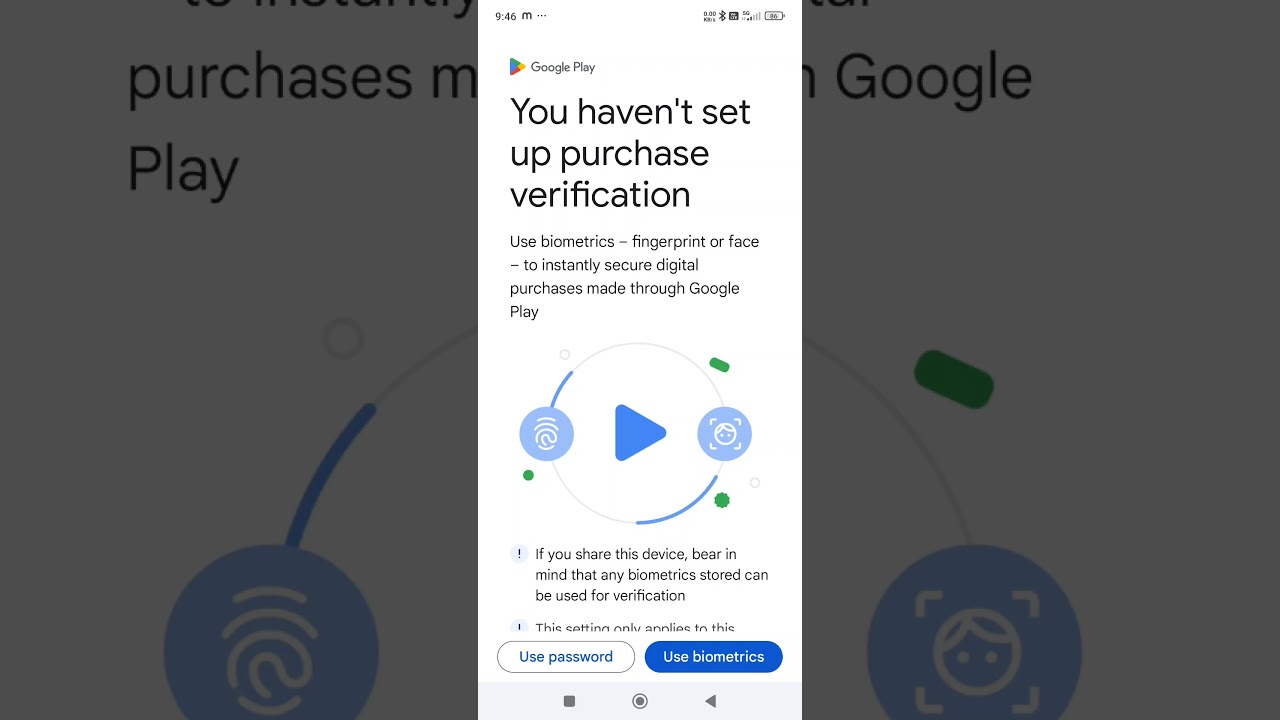 you haven't set up purchase verification play store problem #playstore #setup #google