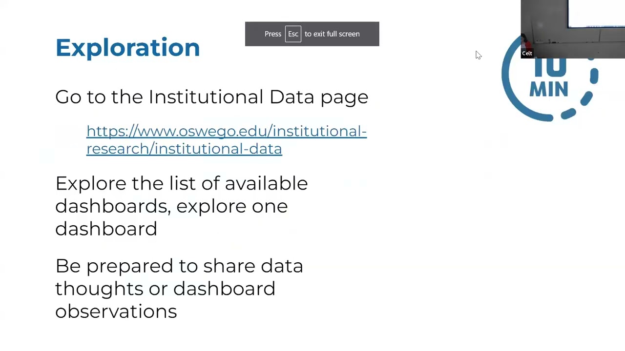 Session 18: Introduction to Institutional Research Dashboards