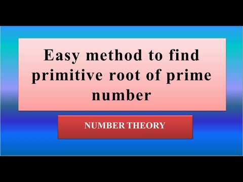 Easy method to find primitive root of prime number