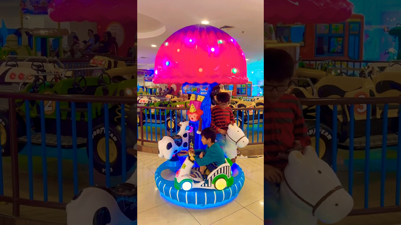 Mini Pink & Blue Car Carousel 🚗