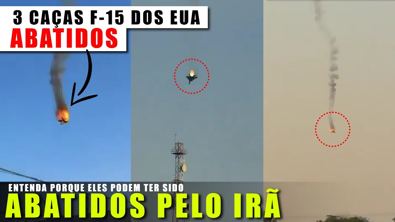 TRÊS caças F-15 dos EUA ABATIDOS (com vídeos): EUA alegam fogo amigo, mas Irã pode tê-los abatido? 