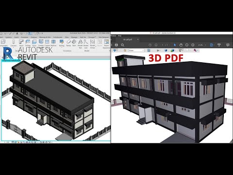 Revit to 3D PDF // How to convert Revit model to 3D PDF