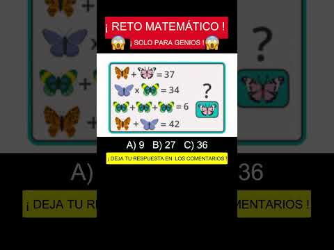 ¡Reto Matemático! ¡Solo para Genios! ¿Cuál es la respuesta correcta? ¿9, 27 ó 36? #shorts