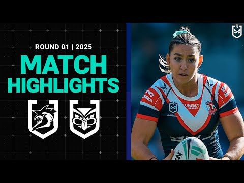 2025 NRLW Match Highlights | Roosters v Warriors | Round 1