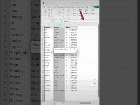Excel tip advanced filter unique values
