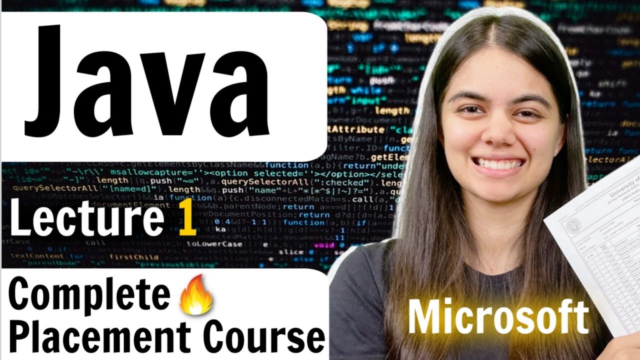 Java Programming Basics | Lecture 1 – Complete Placement Course 📚