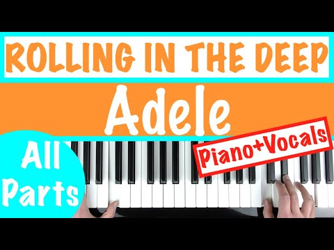 How to play ROLLING IN THE DEEP - Adele Piano Chords Tutorial