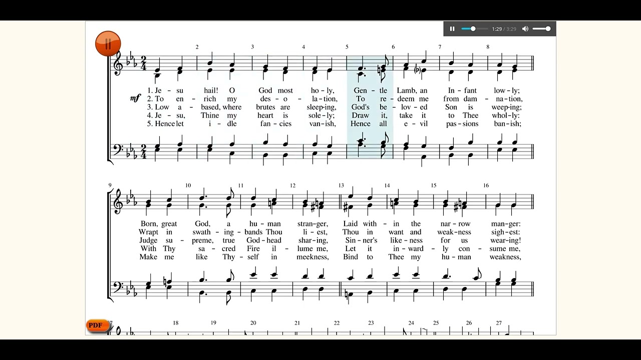 Jesu, hail, o God most holy. H.R. Bramley / J. Stainer. SATB. Christmas