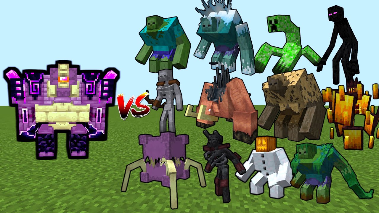 Ender Guardian vs Mutant Mobs - Minecraft Mob Battle