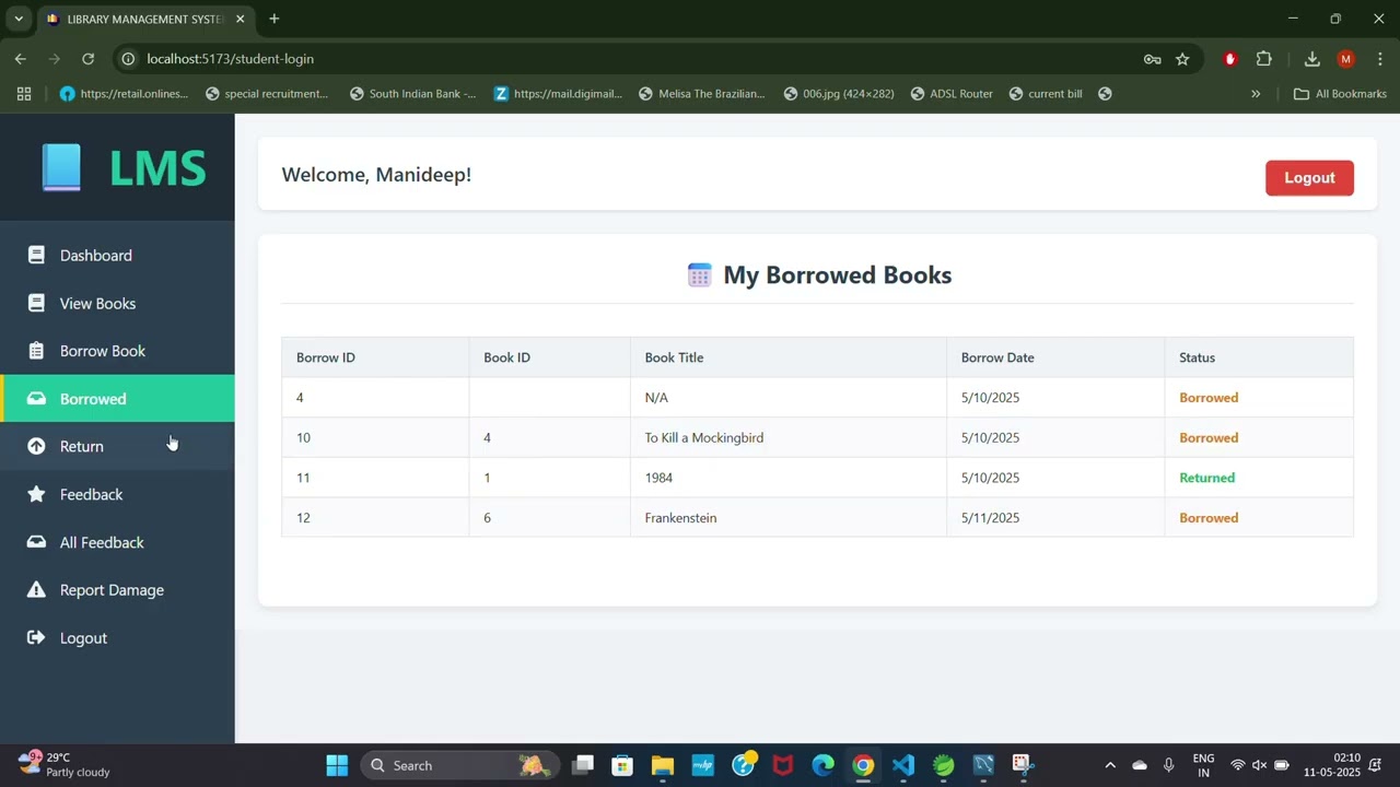 Online Library Management System 📚