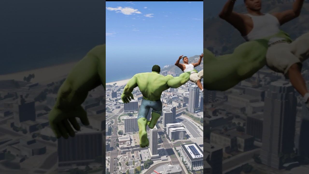 GTA 5 Hulk Saves Franklin 🏞️