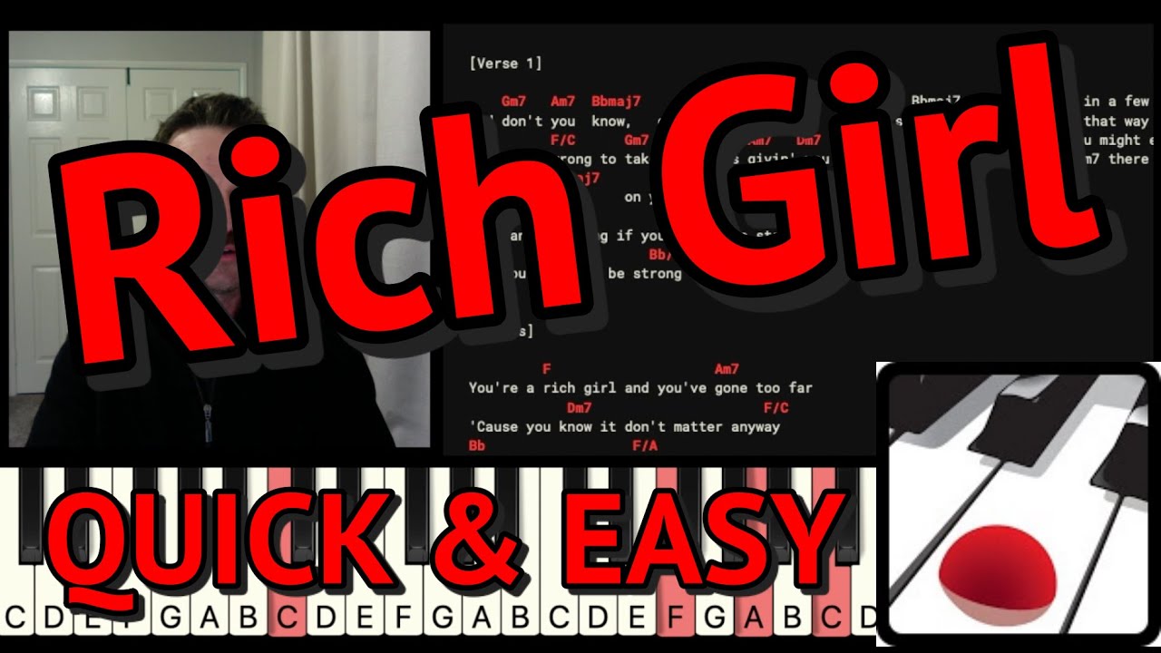 Rich Girl Piano Tutorial 🎹 | Easy & Quick